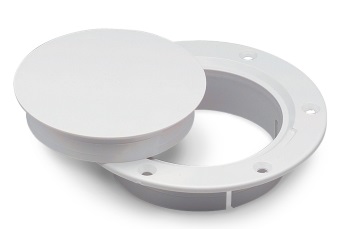 Marinco Snap-In Deck Plate - PVC - Vent Dia. 3"