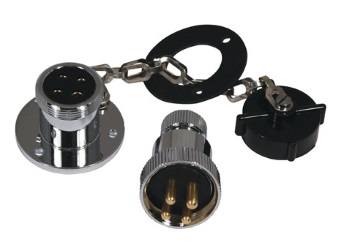 Hella Plugs & Socket - 4-Pin - Chrome Plated Brass - Water Resistant