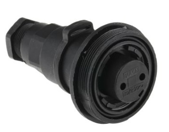Buccaneer Waterproof In-Line Flex Power Cable Connector - Socket Contact - 2 Pole