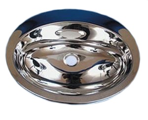 Scandvik Oval Sink Basin - Stainless Steel