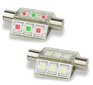 Lunasea LED Nav Light Bulbs - 42mm Series 25 Indented Festoon