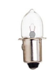 Single Contact Flashlight Bulbs - Flanged - Incandescent
