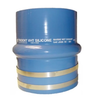 Exhaust Bellows - Hump Hose - Blue Silicone - Trident Marine