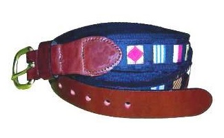 Leather Man Code Flag Belts - Blue