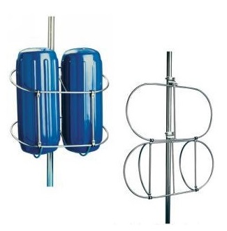 Windline Fender Holders - Double Basket - Stainless Steel