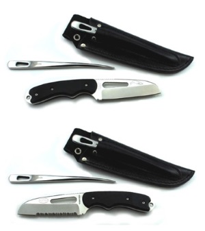 Myerchin Fixed Blade Rigging Knives - Black Handle