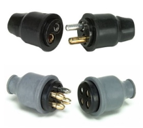 Cole Hersee Trailer Connectors with Snap Caps
