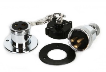 Plugs & Socket - 3-Pin - Chrome Plated Brass