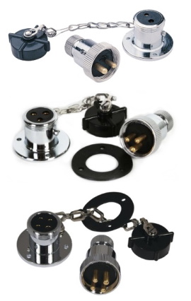 Hella Plugs & Sockets - Chrome Plated Brass - Water Resistant