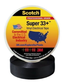 Electrical Tape Rolls - Scotch Super 33+ Black
