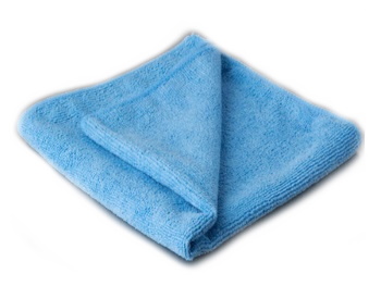 Wipe & Polish - Blue Microfiber Cloths - 12/Pack