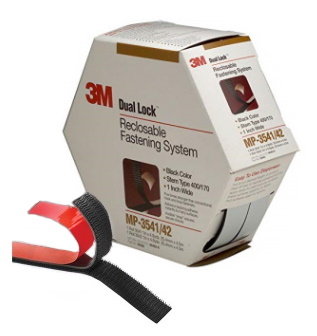 Hook & Loop - "3M" Black Polypropylene Dual Lock - Cut Foot/2 Sides