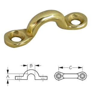 Pad Eye - Brass - 3/8"