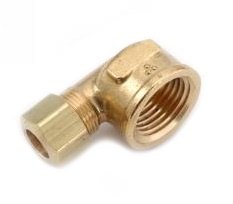 Brass Female Pipe Coupling - 3/16" x 1/8" OD