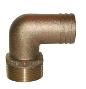 Hose Connector Barb Elbow - Bronze Groco Standard Flow