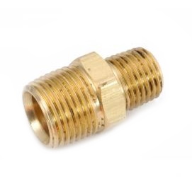 Pipe Reducing Hex Nipple - Brass - 3/4" x 1/2"