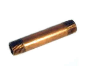 MNPT Long Pipe - Red Brass - 1" x 4"