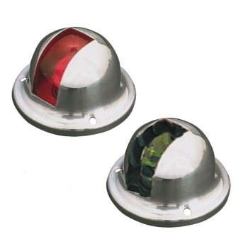 Round Bow Running Lights - Side Mount Side Lights - Pair