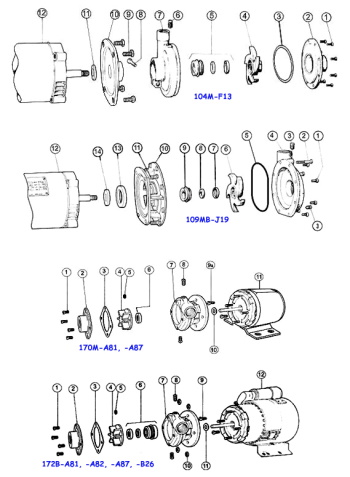 Oberdorfer Service Parts - Centrifugal Pumps