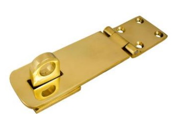 Heavy-Duty Hasp - 5-7/8" - Brass Finish