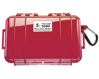 Pelican Water-Resistant 1040 Micro Case - Solid Red