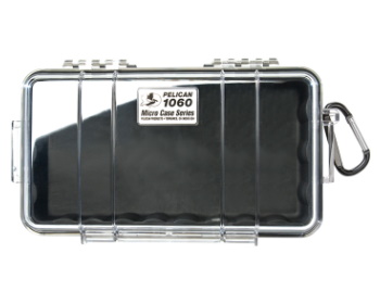 Pelican Water-Resistant 1060 Micro Case - Clear Case w/Black Liner