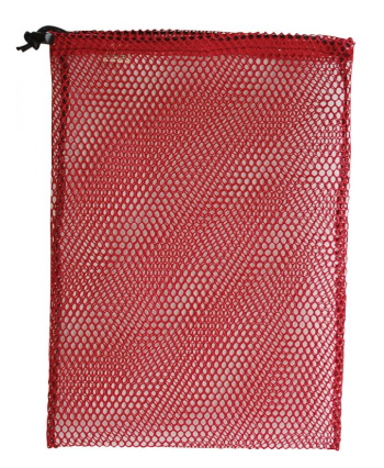 Nylon Mesh Stuff Bag - 11" x 16" - Red