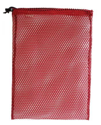 Nylon Mesh Stuff Bag - 15" x 22" - Red