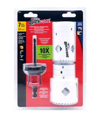 Blu-Mol Xtreme QuickCore 7pc Bi-Metal Hole Saw Set