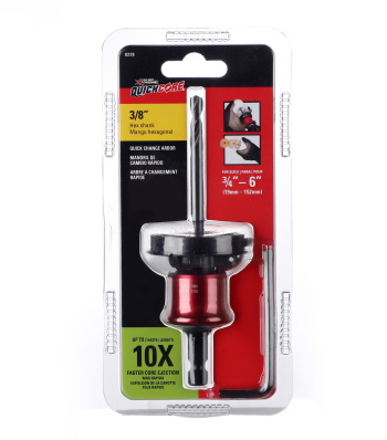 Blu-Mol Xtreme QuickCore 3/8" Quick Change Arbor Assembly w/Pilot Bit and Hex Key