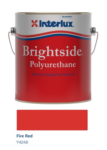 Brightside Boottop & Stripping Enamel - Fire Red - 1/2 Pint