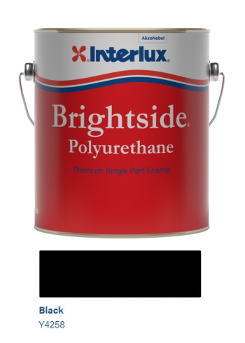 Interlux Brightside Boottop & Stripping Enamel - Black - 1/2 Pint