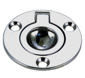 Perko Round Flush Ring Pulls - Chrome Plated Zinc