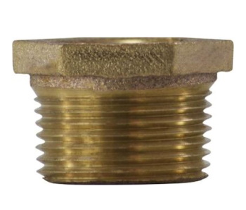 Pipe Reducer Hex Bushing - Bronze - 3 x 2-1/2"