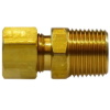 Brass Male Pipe Coupling - 3/8" x 1/4" OD