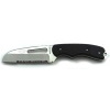 Fixed Blade Rigging Knife - Black Handle - 3/4 Serrated Blade
