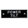 Bernard Identi-Plate - "POWER TILT" - Engine System Label