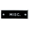 Bernard Identi-Plate - "MISC" - Basic System Label