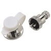 Polarized Connector - 2 Pin - Chrome Plated Brass