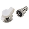 Polarized Connector - 3 Pin - Chrome Plated Brass