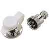 Polarized Connector - 4 Pin - Chrome Plated Brass
