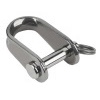 Stamped "D" Shackle - Stainless Steel - 1/4" Pin Dia - 11/16" Width