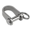 Stamped "D" Shackle - Stainless Steel - 3/16" Pin Dia - 7/16" Width