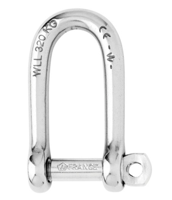 Wichard Long "D" Shackles - Self-Locking - Stainless Steel