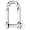 Long "D" Shackle - Self-Locking - Stainless Steel - 5/32"