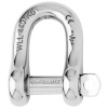 "D" Shackle - Captive Pin - Stainless Steel - 3/16"