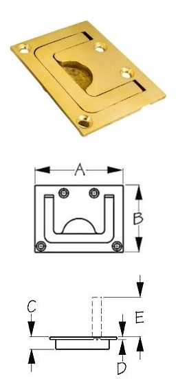Sea-Dog Hatch Handle - Cast Brass