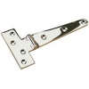 Cast Brass T-Hinges - 6" - Chrome Finish