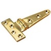 Cast Brass T-Hinges - 4" - Brass Finish