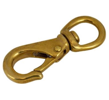 Swivel Eye Boat Snaps - Brass - Size 2